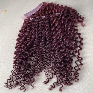 SDD BURGUNDY SHADE BOUNCY BOUCLES BURMESE BOUCLÉS STYLES ONDULÉS MATIÈRE PREMIÈRE NATURELLE EXTENSIONS DE CHEVEUX HUMAINS VIETNAMIENS MEILLEURE VENTE - Product Image 4