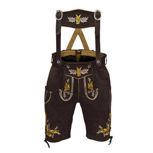 Nuevo estilo hecho a medida Lederhosen Bavarian Shorts Color sólido transpirable Lederhosen Bavarian Shorts para venta en línea - Product Image 3