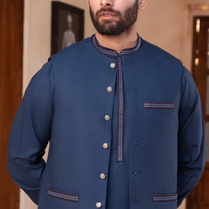 Conjunto de Moda Desi Personalizado al por Mayor para Hombre, Shalwar Kameez Transpirable, Talla Grande, Vestido Informal Islámico Pakistaní, Sin Arrugas, de Secado Rápido - Product Image 4