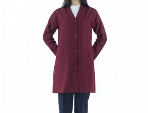 Vestido de enfermera de Hospital con cuello de solapa frontal con botón para mujer, uniforme de médico, bata de laboratorio, disfraz - Product Image 5