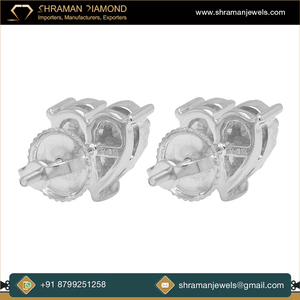 ต่างหูเพชรโมอิส2.9รูปหัวใจหรูหรา tcw VVS สำหรับผู้หญิงชุบเงินโรเดียมประดับเพชรของขวัญแฟชั่นระดับพรีเมียม - Product Image 5
