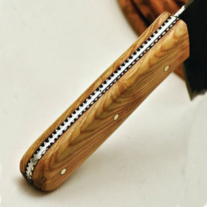 Juego de Chef de cocina japonés de carbono de acero de Damasco de 8 pulgadas hecho a mano, funda vegetariana personalizable de madera de olivo, cocina de alta calidad - Product Image 2