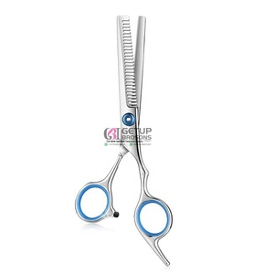 Ciseaux de barbier en argent de haute qualité, acier inoxydable 4Cr13, manche en céramique, ciseaux à effiler pour droitiers, logo personnalisé, beauté - Product Image 2