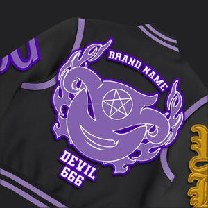 เสื้อแจ็กเก็ตบอมเบอร์ทีมเบสบอลผ้ากำมะหยี่ปักลายสำหรับผู้ชายเสื้อทีมโรงเรียนหนังสำหรับผู้ชาย - Product Image 4