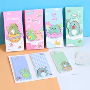 Bloc de Notas Adhesivas Triple Plegable Dino, Bloc de Notas Promocional - Product Image 1