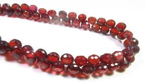 ลูกปัดพลอยโกเมนสีแดงธรรมชาติ100% ขนาด9นิ้วสำหรับสร้อยคอ - Product Image 3
