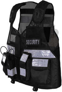 Chaleco Táctico de Alta Visibilidad 100% Poliéster para Hombre, Chaqueta de Seguridad Reflectante Negra para Trabajo, Chaleco de Trabajo para Hombre con Características de Seguridad - Product Image 2