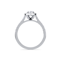 Bague de fiançailles et de mariage en diamant de laboratoire certifié IGI, taille marquise, 1 carat, avec halo, en argent sterling 925 massif