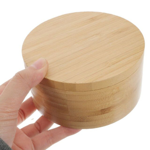 Salt <b>and</b> Pepper <b>Set</b> With Spoon <b>and</b> Marble Lid Customized Shape Large Bamboo Wooden 2 Compartment Sugar Bowl <b>Set</b> - Product Image 4