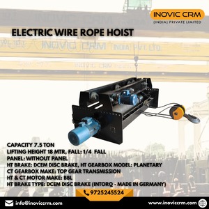 รอกโซ่ไฟฟ้าใหม่ 7.5 ตัน ยกได้ 18 เมตร |   ชุดเกียร์ดาวเคราะห์ |   ดิสก์เบรก DCEM |   มอเตอร์บีบีแอล |   รอกยกของอุตสาหกรรมแบบ EOT Crane | - Product Image 6