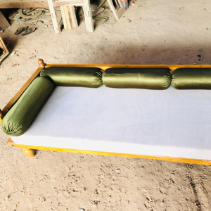 Indian Artisan 100% de madera maciza Diwan Set Vintage Love Seat Day Bed Muebles de dormitorio para sofás de sala de estar - Product Image 1