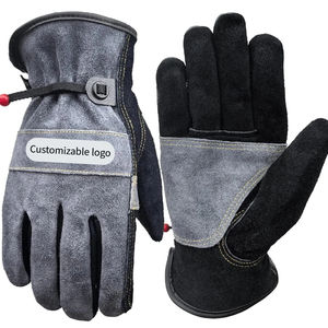 Gants de travail en cuir pratiques avec doublure en coton de vache pour le jardinage, la soudure, la construction, pour la tronçonneuse, l'utilisation à la ferme et au ranch - Product Image 6