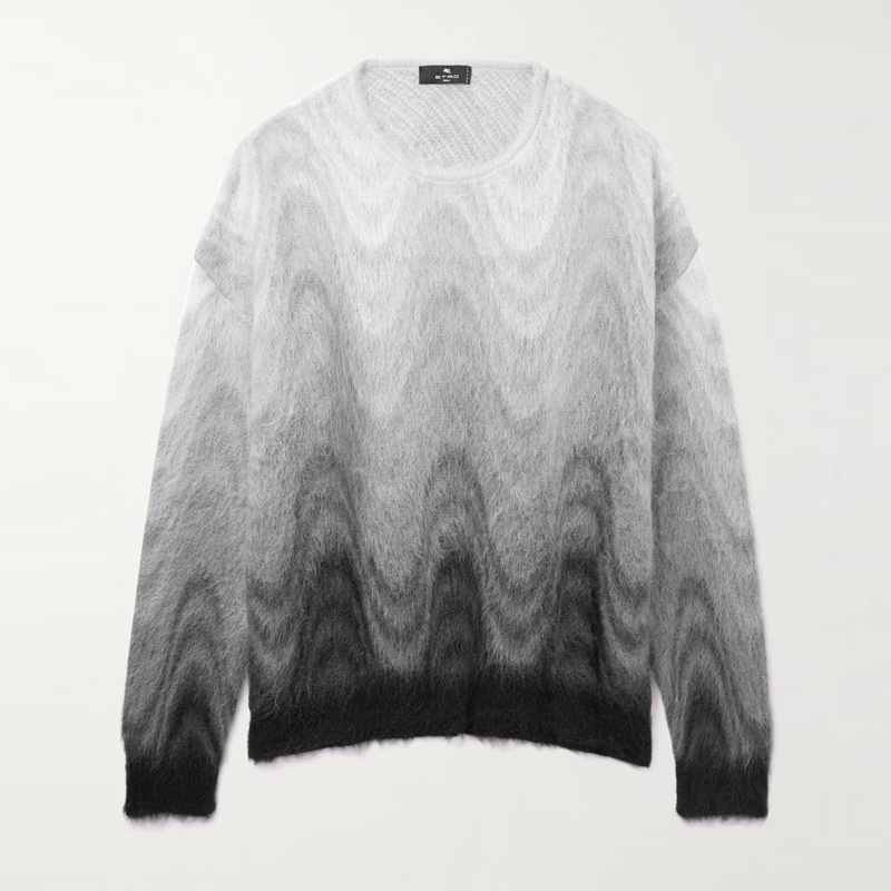 Trending Breathable Men's Sweater Street Casual Knitted Plush Long Sleeve Crew Neck Pullover Knitwear