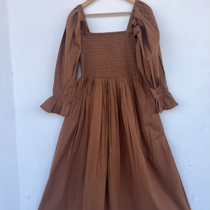 Maxi vestido estampado de algodón puro para Niñas para mujeres, estampado de bloque indio, fiesta de noche informal de verano, venta al por mayor, largo Midi a granel - Product Image 1