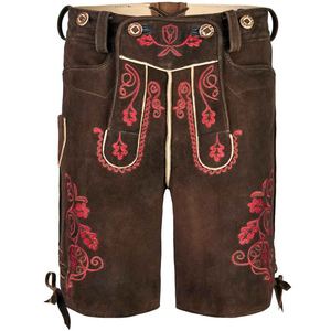 Trending Bavarian Lederhosen Light Color Waxed <b>Leather</b> Oktoberfest Shorts For Men Vintage Style German Traditional <b>Outfit</b> 2025 - Product Image 6