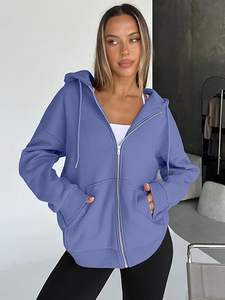 Unisex <b>Zip</b> Up <b>Hoodie</b> Street Fashion Essential Premium <b>Zip</b> Up <b>Hoodie</b> For <b>Women</b> Daily Wear - Product Image 6