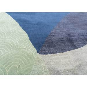 พรมขนสัตว์และใยวิสโคสทอมือลายนามธรรม Joy Blue รุ่น Tra-14582 สำหรับใช้ในบ้าน - Product Image 3