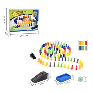 Colorful Wooden Dominoes Blocks Game Set in 12 Color Domino Tile Blocks (240 Pieces)