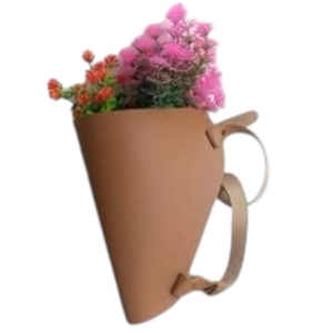 Bolsa de rosas de cuero PU de diseño francés, bolsa de soporte de flores de lujo, Ramos artificiales, estampado de seda, flores decorativas, plantas - Product Image 4