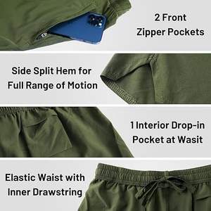 Wholesale Custom Logo Casual Drawstring Gym Wear High Quality Quick Dry Yoga Fitness 100% Polyester <b>Shorts</b> <b>Men</b> - Product Image 3