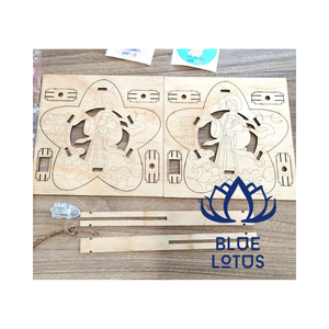 ของเล่นไม้อัดสำหรับเด็กของเล่นทำมือและประตูไม้ชุดระบายสีแบบ DIY 3D เป็นมิตรต่อสิ่งแวดล้อมของเล่นเพื่อการศึกษาสำหรับเด็กของเล่นปริศนา - Product Image 1