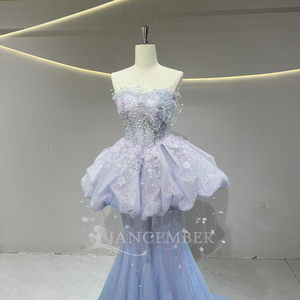 Jancember JFH72 Elegante Conjunto <span class=keywords><strong>de</strong></span> 2 Piezas <span class=keywords><strong>de</strong></span> Vestidos <span class=keywords><strong>de</strong></span> <span class=keywords><strong>Fiesta</strong></span> <span class=keywords><strong>de</strong></span> Noche Estilo Sirena con Flores - Product Image 6