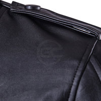 Veste en cuir véritable pour homme, couleur unie, col montant, imperméable, coupe-vent, rembourrée en polyester, décontractée, vente en gros personnalisée pour l'hiver