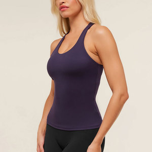 Top Deportivo de Yoga para Mujer, Liso, sin Mangas, con Diseño de Cuello Personalizado, Transpirable - Product Image 6