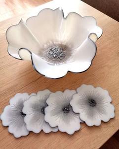 Cuenco de resina decorativo hecho a mano para servir aperitivos frutas ensaladas centro de mesa cocina decoración moderna para el hogar - Product Image 3