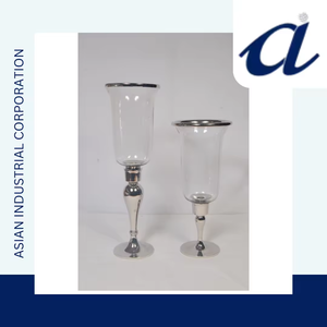 Best Selling <b>Glass</b> Candle Holder with Top Grade Metal Made Vintage Style Handmade Wedding Decoration Candle Holder For Sale - Product Image 3