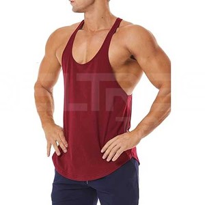 Camiseta sin mangas de punto transpirable para hombre, de algodón/poliéster ecológico, que absorbe la humedad, para gimnasio y entrenamiento, con diseño personalizado e impresión inteligente. - Product Image 1