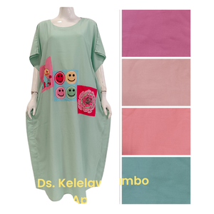 Camisón de verano hasta la rodilla de rayón suave de talla grande para mujer Cheery con cintura elástica, ropa de salón informal de ajuste Regular - Product Image 4