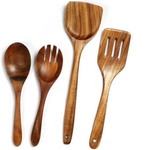 Meilleure vente Ensemble cuillère et fourchette en bois jetables naturelles finies meilleure vente Cuillère et fourchette en bois avec logo personnalisé meilleure vente - Product Image 4