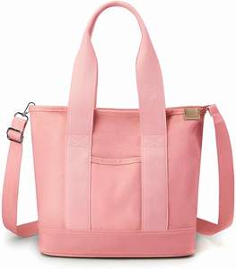 Vente en gros de sacs cabas en toile de coton de style bohème avec chaînes et gousset à fermeture éclair petits sacs-cadeaux avec poignées sacs messager grande capacité pour femmes - Product Image 5