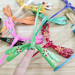 Handmade Painted Bamboo Dragonfly Animal Eco-Friendly Gift Vietnamese <b>Souvenir</b> for Home or Office Made in Vietnam - Product Image 2