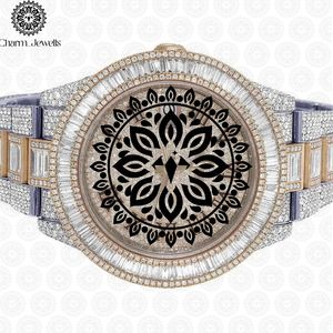Montre de luxe Charm_Jewells en acier inoxydable 40 mm, cadran analogique, verre saphir, mouvement mécanique, étanche 10 bars, pour homme - Product Image 1