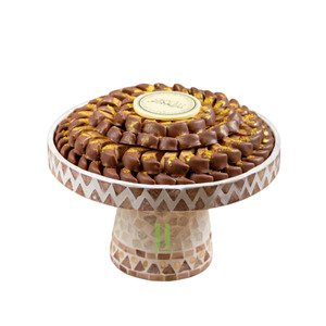 Hot Product High Quality Mother Of Pearl Inlay Cake Stand Decorative Round MOP Tray For Ramanda Holiday <b>Resin</b> <b>Epoxy</b> Mold - Product Image 2