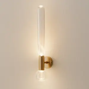 Applique murale LED PolarisGlare moderne 6W/12W, corps en cuivre, appliques murales intérieures pour salon, style contemporain, lampe murale - Product Image 5