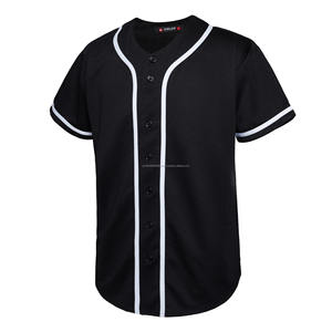 <b>Men's</b> Short-Sleeved Baseball Jersey Hip-Hop Fashion Plain Button <b>Shirt</b> Blank Jersey in Sizes S-XXXL - Product Image 5