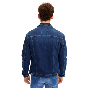 Vestes en jean décontractées pour hommes, nouvelle mode 2024, haute qualité, polaire d'hiver, jeans avec motif imprimé, lavage, vente en gros en ligne - Product Image 4