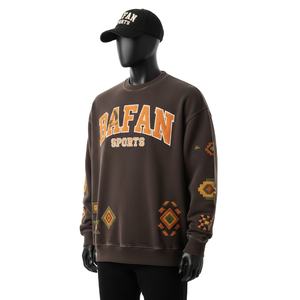 Sudadera Extra Grande para Hombre, Tejido de Felpa de Algodón de Alta Densidad, Tacto Suave, Ajuste Personalizado, Logotipo Bordado en Chenilla, Sudadera Básica Extra Grande - Product Image 4