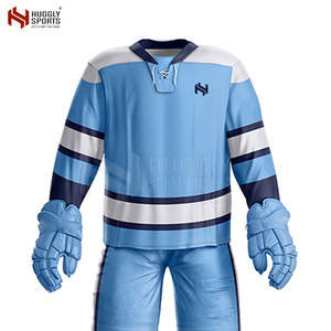 Ropa de hockey sobre hielo de diseño personalizado más vendida, conjunto de uniforme de poliéster 100%, crea tu propio conjunto - Product Image 5