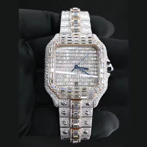 Montre en diamant de qualité supérieure cultivée en laboratoire VVS Clarity DEF Diamond Studded Iced Out Montre de luxe pour hommes et femmes. - Product Image 1