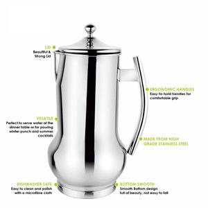 Pichet en acier inoxydable à prise confortable, design moderne, compatible lave-vaisselle, écologique, capacité personnalisable pour la maison et le bureau - Product Image 2