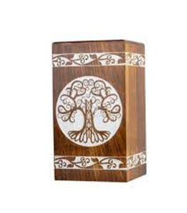 Urnas de cremación de madera hechas a mano modernas, urnas funerarias decorativas para hombres y mujeres a bajo precio - Product Image 1