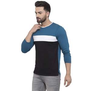 T-shirt à col rond pour homme de luxe, design tendance, avec tissu extensible de qualité supérieure et finition lisse, pour un usage quotidien des hommes, en provenance d'Inde - Product Image 2