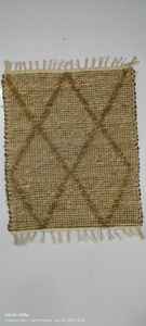 Handmade Cotton Rugs Eco-Friendly Natural Fiber Round and Rectangular <b>Mats</b> with Non-Slip Plush Pile Latex Backing for Home Decor - Product Image 4