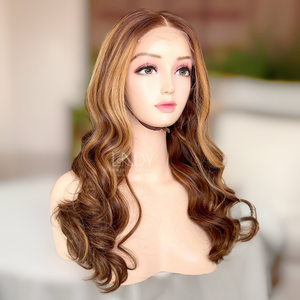 Perruques ondulées couleur personnalisée pour femmes noires à partir de vrais cheveux humains cheveux vietnamiens avec prix de gros - Product Image 3