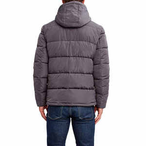 Veste matelassée respirante et stylée pour hommes pour la saison hivernale Conception personnalisable Capuche résistante à l'eau Col montant Coton grande taille - Product Image 2