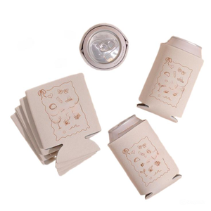 Venta al por mayor logotipo personalizado color sólido aislado a prueba de golpes mantener el soporte para bebidas frías lata de cerveza de neopreno para lata plegable Coozies - Product Image 2